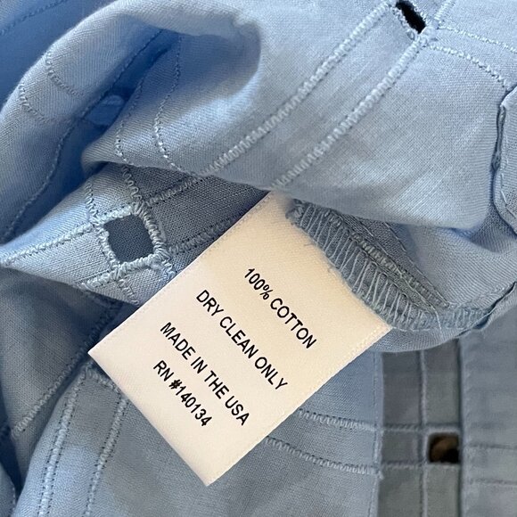 NWOT Carleen Scallop Tank Blue Window Eyelet 100% cotton - Picture 5 of 5